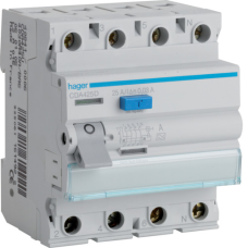 ПЗВ 4P 6kA 25A 30mA A hager CDA425D ПЗВ 4P 6kA 25A 30mA A hager CDA425D